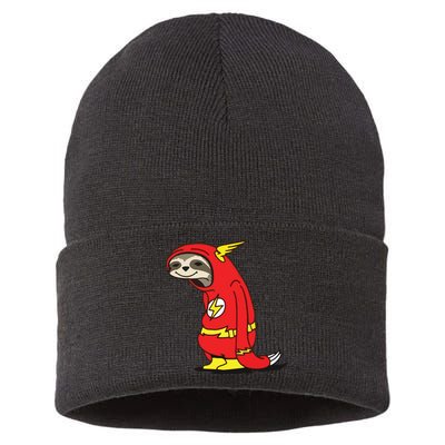 Flash Sloth Cool Nerd Gift For Him Sustainable Knit Beanie