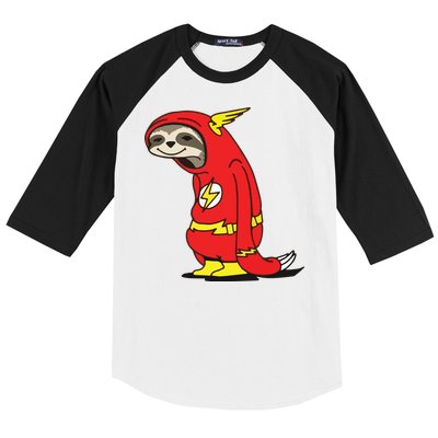 Flash Sloth Cool Nerd Gift For Him Baseball Sleeve Shirt