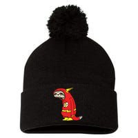 Flash Sloth Cool Nerd Gift For Him Pom Pom 12in Knit Beanie