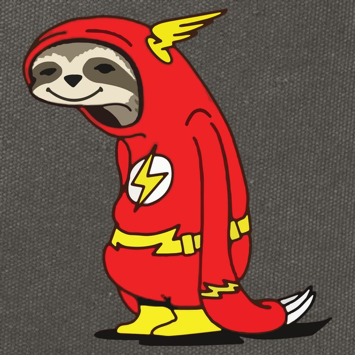 Flash Sloth Cool Nerd Gift For Him Cotton Canvas Backpack