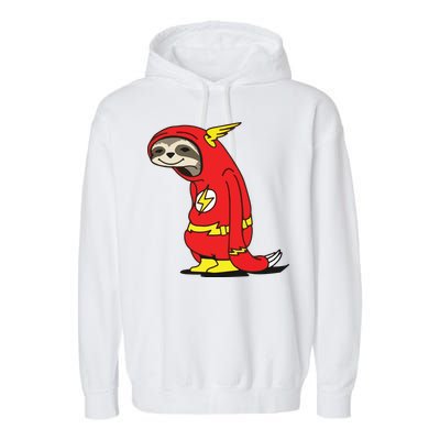 Flash Sloth Cool Nerd Gift For Him Garment-Dyed Fleece Hoodie