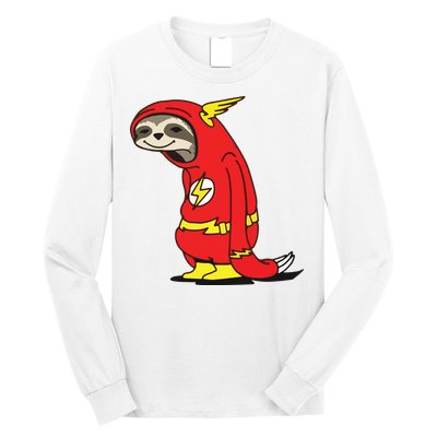 Flash Sloth Cool Nerd Gift For Him Long Sleeve Shirt