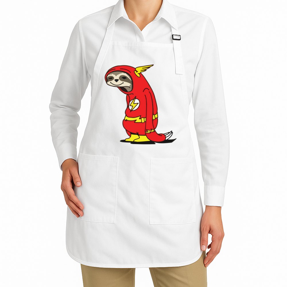 Flash Sloth Cool Nerd Gift For Him Apron