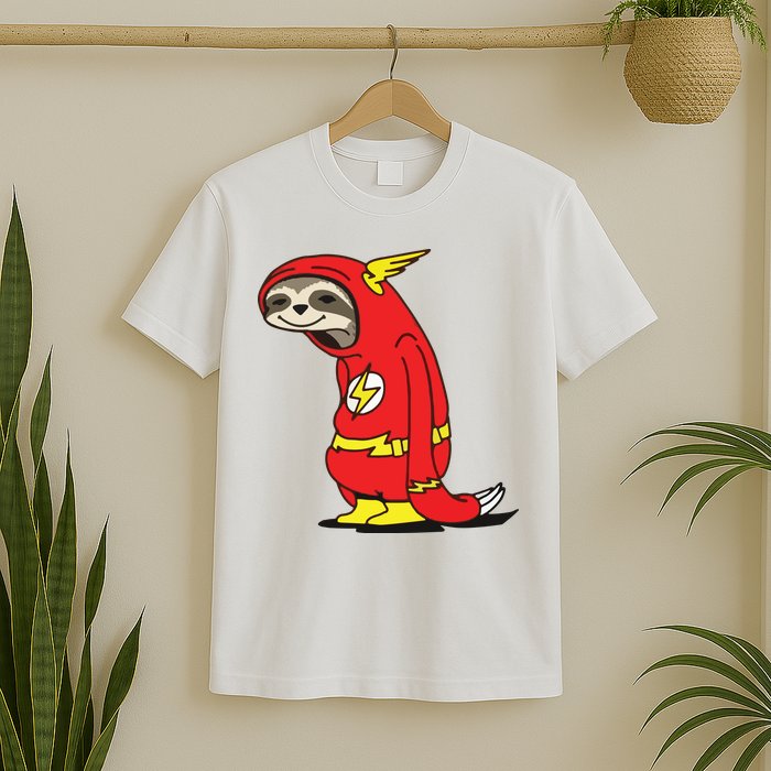 Flash Sloth Cool Nerd Gift For Him T-Shirt