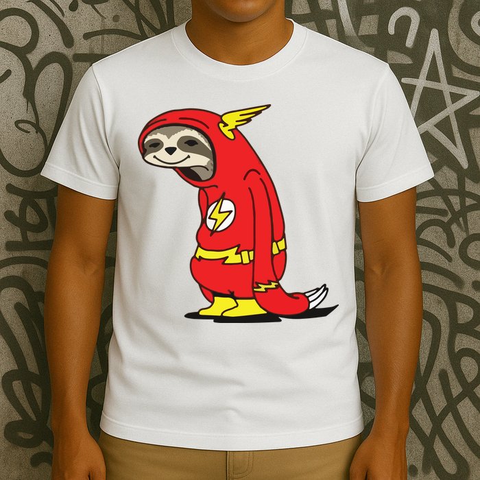 Flash Sloth Cool Nerd Gift For Him T-Shirt