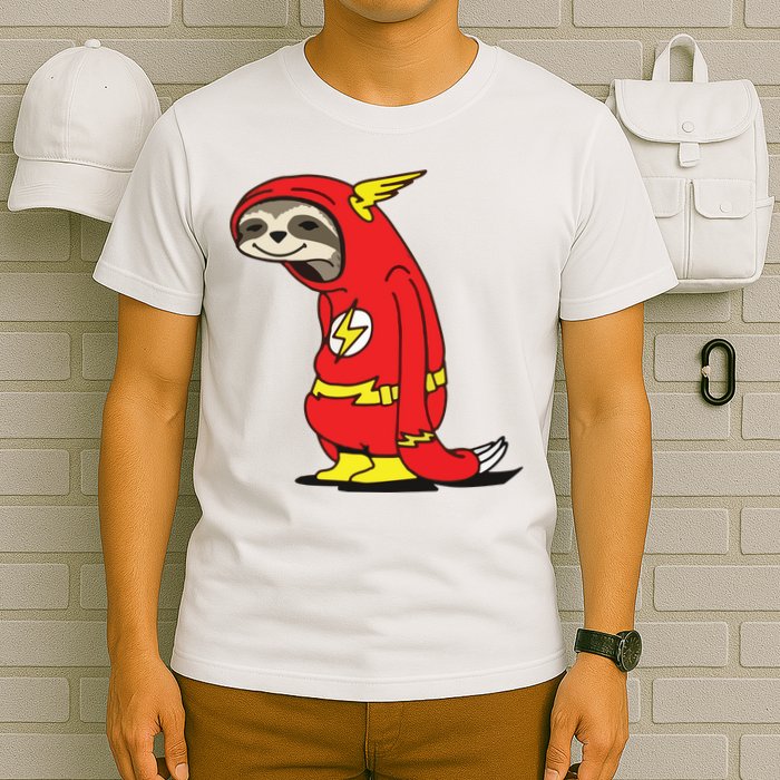 Flash Sloth Cool Nerd Gift For Him T-Shirt