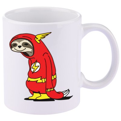 Flash Sloth Cool Nerd Gift For Him 11oz C Handle Ceramic Mug