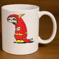 Flash Sloth Cool Nerd Gift For Him 11oz C Handle Ceramic Mug