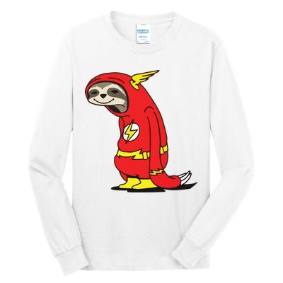 Flash Sloth Cool Nerd Gift For Him Tall Long Sleeve T-Shirt