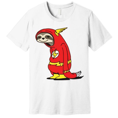 Flash Sloth Cool Nerd Gift For Him Premium T-Shirt