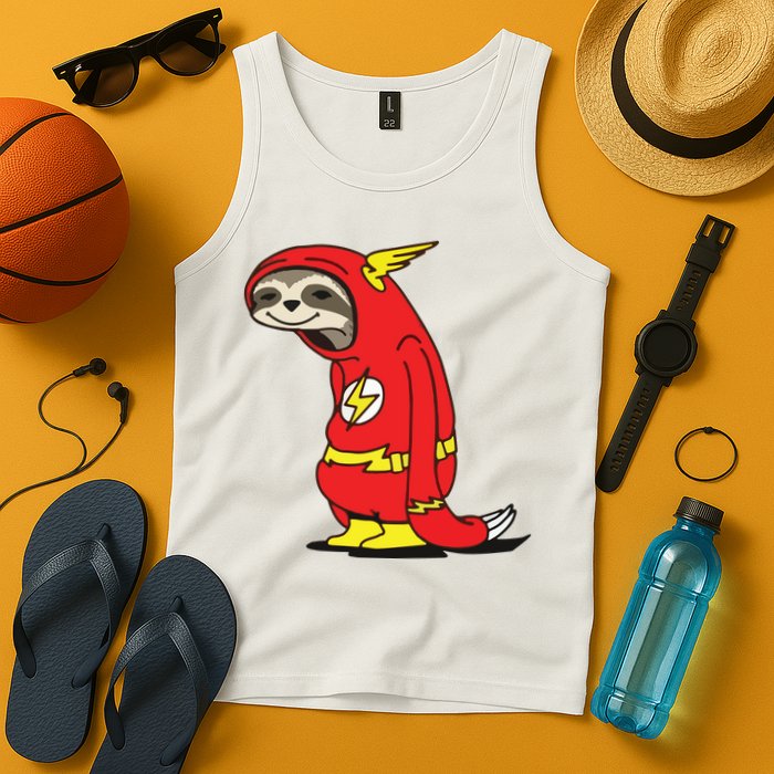 Flash Sloth Cool Nerd Gift For Him Tank Top