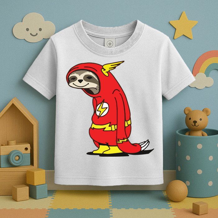Flash Sloth Cool Nerd Gift For Him Toddler T-Shirt