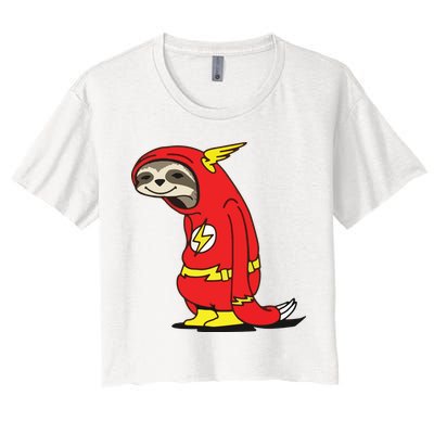 Flash Sloth Cool Nerd Gift For Him Crop Top