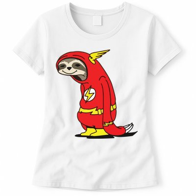 Flash Sloth Cool Nerd Gift For Him Womens T-Shirt