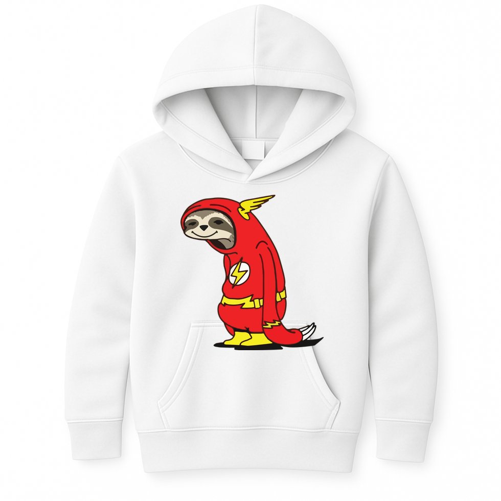 Flash Sloth Cool Nerd Gift For Him Kids Hoodie