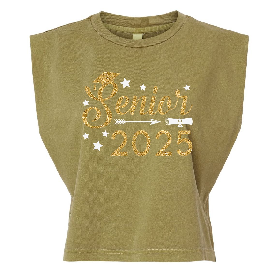 Funny Senior Class Of 2025 College Graduation Gift For Garment-Dyed Women's Muscle Tee