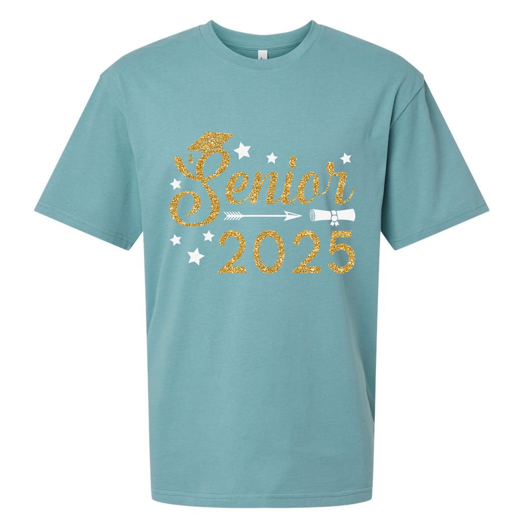 Funny Senior Class Of 2025 College Graduation Gift For Sueded Cloud Jersey T-Shirt