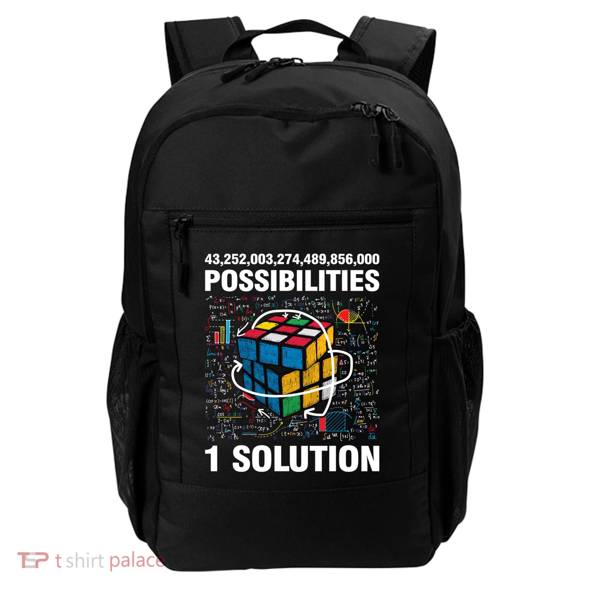 Funny Speed Cubing One Solution Math Lovers Great Gift Daily Commute Backpack