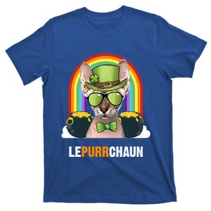 Funny Sphynx Cat Lepurrchaun St Patricks Day Gift T-Shirt