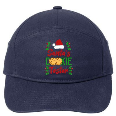 Funny SantaS Cookie Tester Christmas Cookies Taste Test Gift 7-Panel Snapback Hat