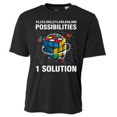 Funny Speed Cubing One Solution Math Lovers Girls Cooling Performance Crew T-Shirt