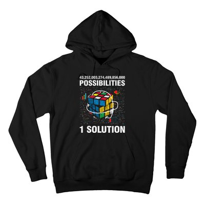 Funny Speed Cubing One Solution Math Lovers Girls Hoodie