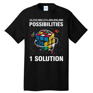 Funny Speed Cubing One Solution Math Lovers Girls Tall T-Shirt