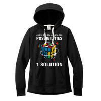 Funny Speed Cubing One Solution Math Lovers Girls Women's Fleece Hoodie