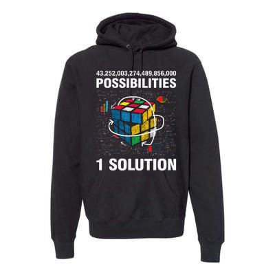 Funny Speed Cubing One Solution Math Lovers Girls Premium Hoodie