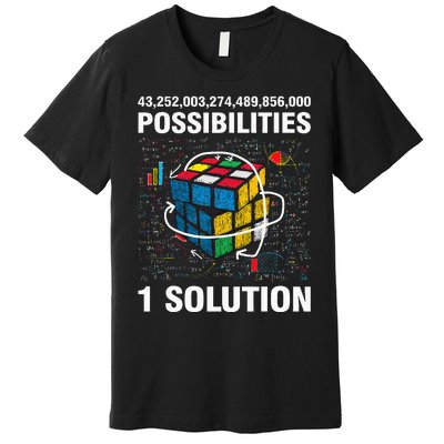 Funny Speed Cubing One Solution Math Lovers Girls Premium T-Shirt