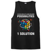 Funny Speed Cubing One Solution Math Lovers Girls PosiCharge Competitor Tank