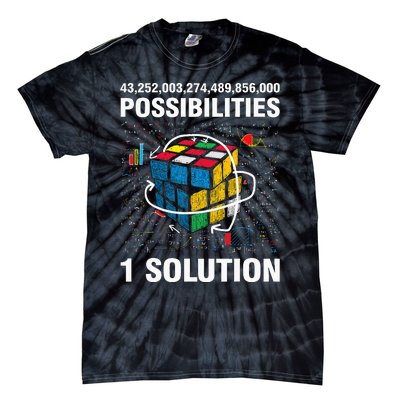 Funny Speed Cubing One Solution Math Lovers Girls Tie-Dye T-Shirt