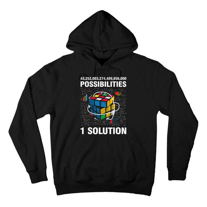 Funny Speed Cubing One Solution Math Lovers Girls Tall Hoodie