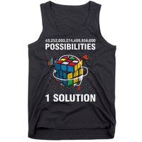 Funny Speed Cubing One Solution Math Lovers Girls Tank Top