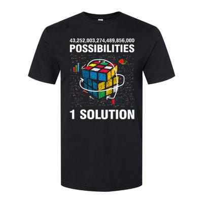 Funny Speed Cubing One Solution Math Lovers Girls Softstyle CVC T-Shirt