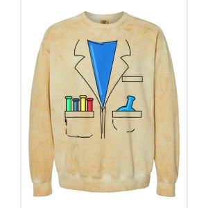 Funny Scientist Costume Nerd Chemistry Halloween Science Teacher Colorblast Crewneck Sweatshirt