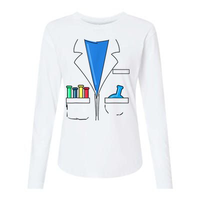 Funny Scientist Costume Nerd Chemistry Halloween Science Teacher Womens Cotton Relaxed Long Sleeve T-Shirt