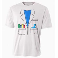 Funny Scientist Costume Nerd Chemistry Halloween Science Teacher Cooling Performance Crew T-Shirt