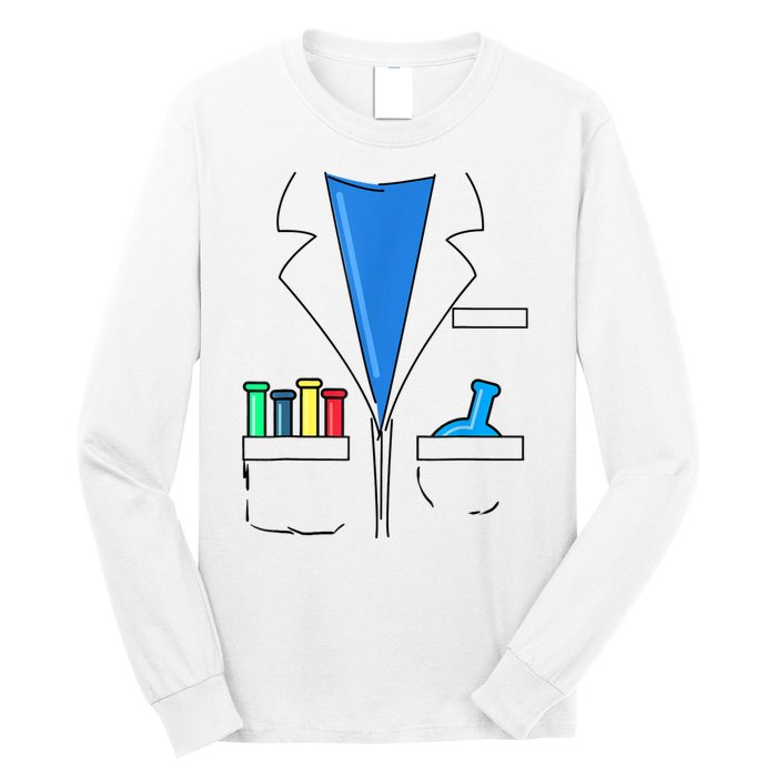 Funny Scientist Costume Nerd Chemistry Halloween Science Teacher Long Sleeve Shirt