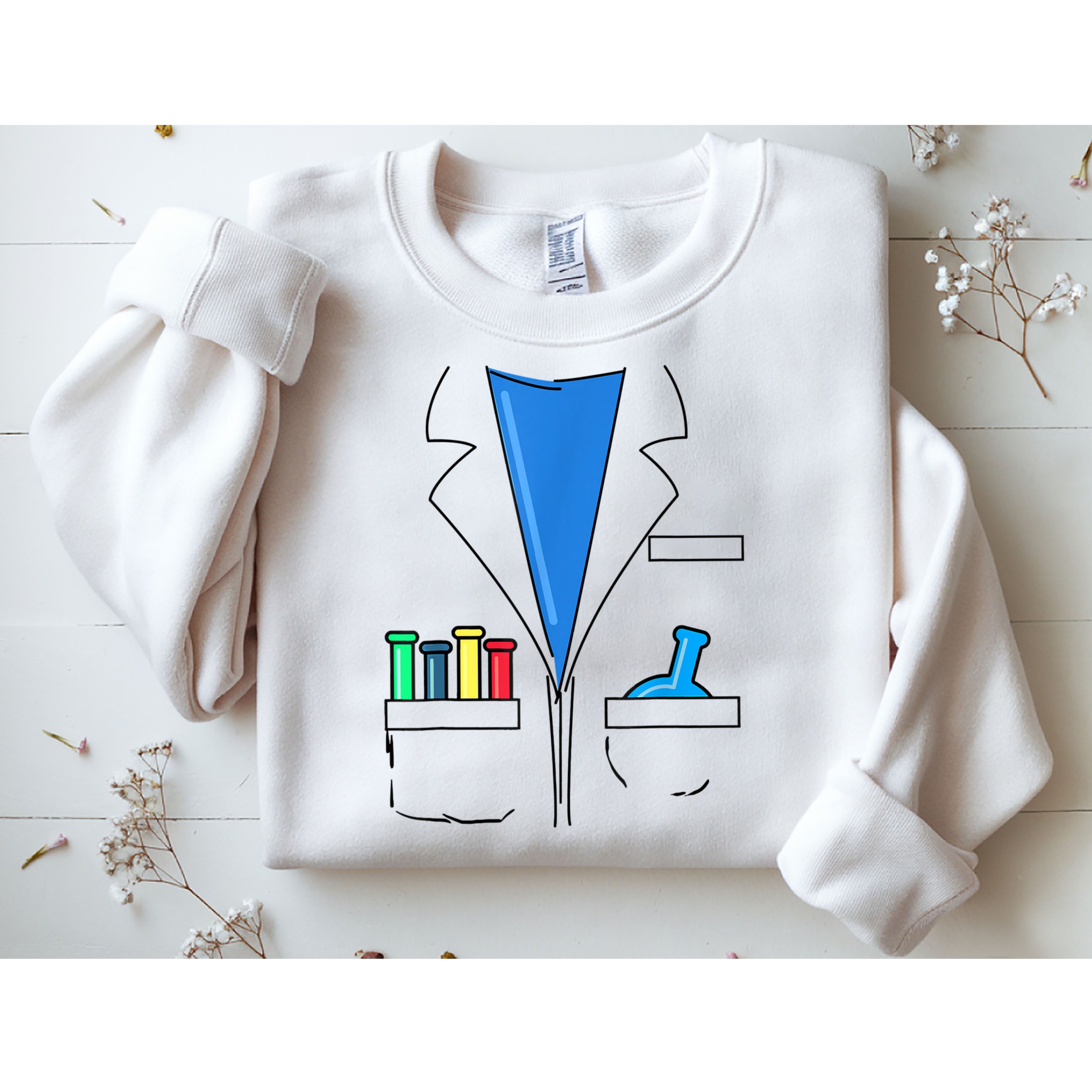 Funny Scientist Costume Nerd Chemistry Halloween Science Teacher Sweatshirt