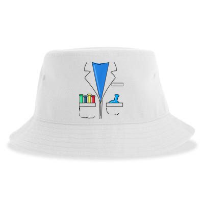 Funny Scientist Costume Nerd Chemistry Halloween Science Teacher Sustainable Bucket Hat