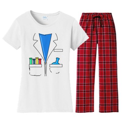 Funny Scientist Costume Nerd Chemistry Halloween Science Teacher Women's Flannel Pajama Set