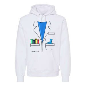 Funny Scientist Costume Nerd Chemistry Halloween Science Teacher Premium Hoodie