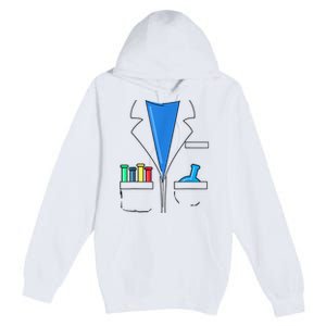 Funny Scientist Costume Nerd Chemistry Halloween Science Teacher Premium Pullover Hoodie