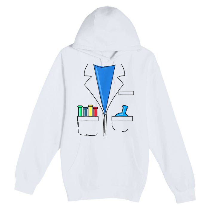 Funny Scientist Costume Nerd Chemistry Halloween Science Teacher Premium Pullover Hoodie