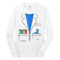 Funny Scientist Costume Nerd Chemistry Halloween Science Teacher Tall Long Sleeve T-Shirt