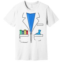 Funny Scientist Costume Nerd Chemistry Halloween Science Teacher Premium T-Shirt