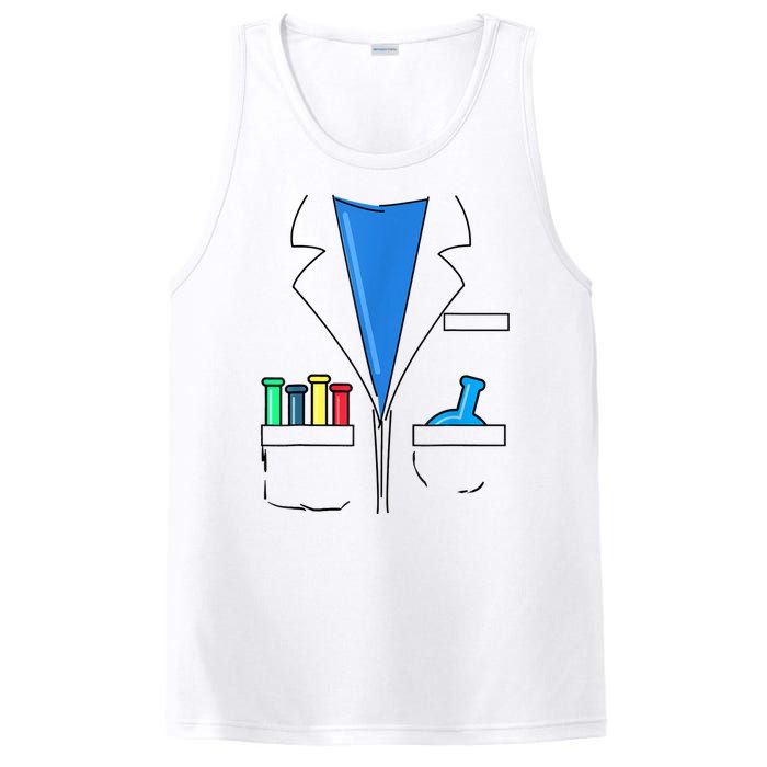 Funny Scientist Costume Nerd Chemistry Halloween Science Teacher PosiCharge Competitor Tank