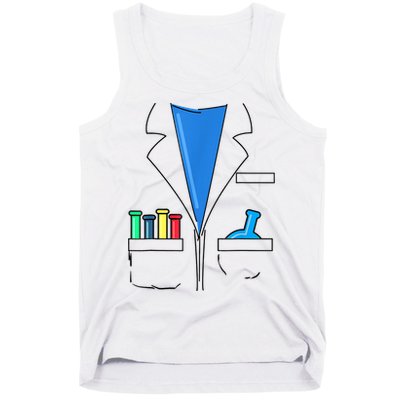Funny Scientist Costume Nerd Chemistry Halloween Science Teacher Tank Top