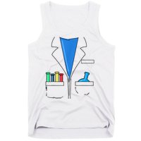 Funny Scientist Costume Nerd Chemistry Halloween Science Teacher Tank Top